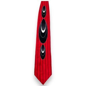 Carlo Palazzi 100% Silk Red Geomtric Tie